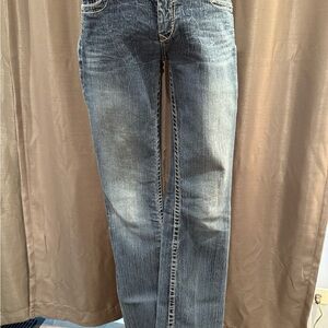 Big Star Women's Faded Blue Lowrise Straight Jeans